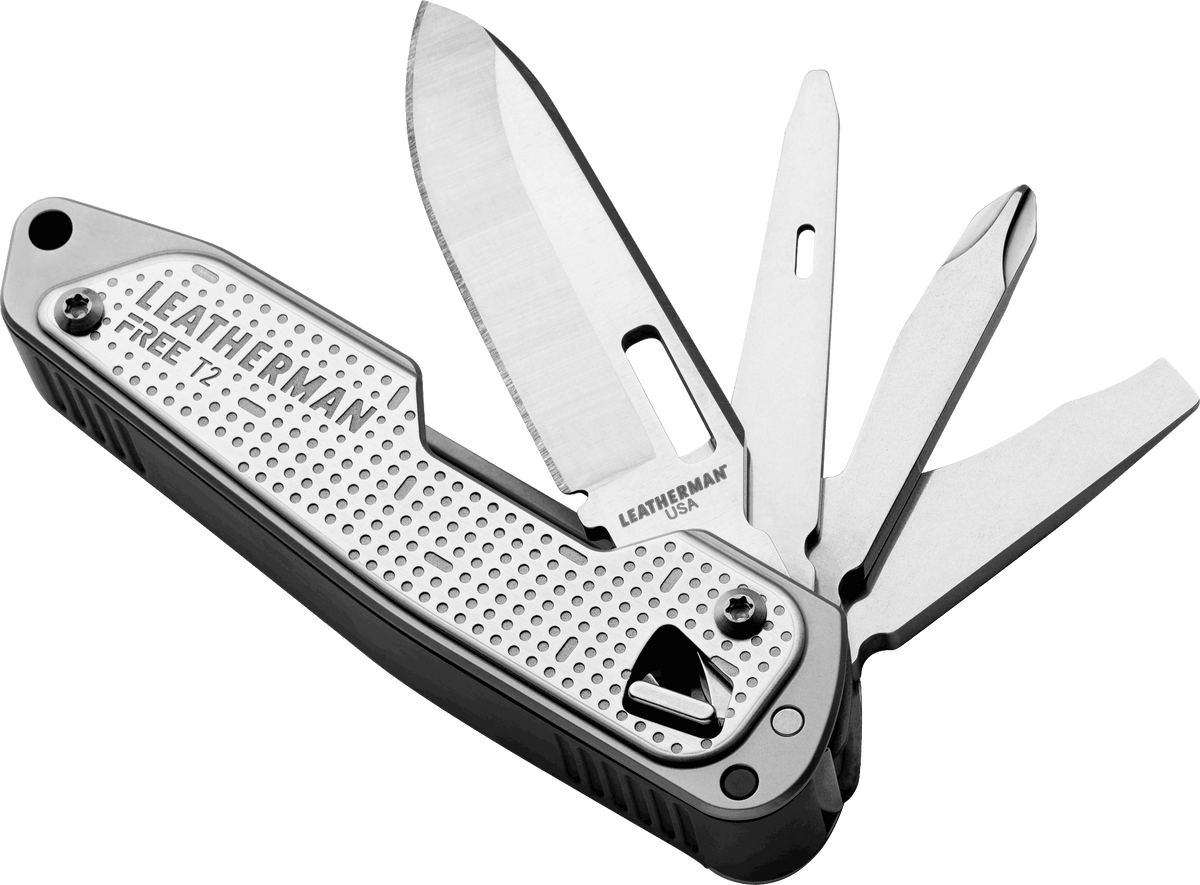 Leatherman FREE T2 Multi Tool 8 Tools Stainless Steel Engravable 25 Year Warranty Leatherman Tools